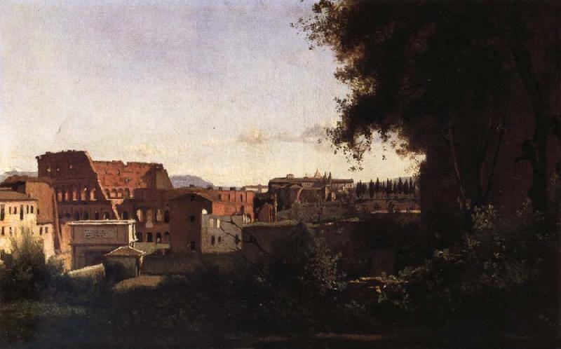 Corot Camille The theater from garden it Farnes France oil painting art